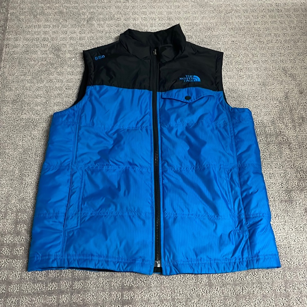 The North Face Kids Blue and Black Puffer Vest